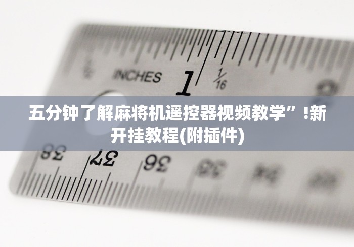 五分钟了解麻将机遥控器视频教学”!新开挂教程(附插件)