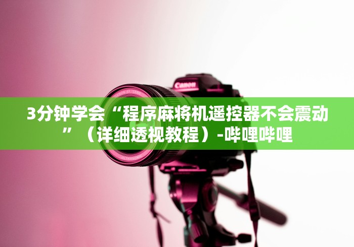3分钟学会“程序麻将机遥控器不会震动”(详细透视教程)-哔哩哔哩 3分钟学会“程序麻将机遥控器不会震动”(详细透视教程)-哔哩哔哩