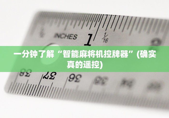 一分钟了解“智能麻将机控牌器”(确实真的遥控) 一分钟了解“智能麻将机控牌器”(确实真的遥控)