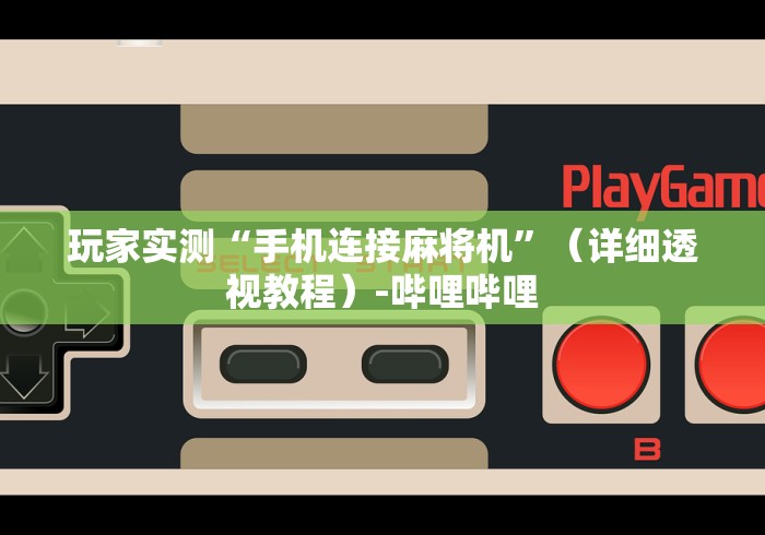 【玩家游戏玩法】“麻将机红中控牌器”(原来确实是遥控) 【玩家游戏玩法】“麻将机红中控牌器”(原来确实是遥控)