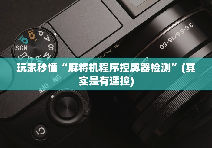 玩家秒懂“麻将机程序控牌器检测”(其实是有遥控)