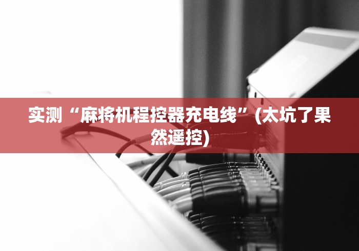 实测“麻将机程控器充电线”(太坑了果然遥控)