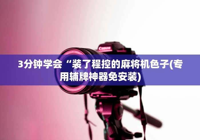 3分钟学会“装了程控的麻将机色子(专用辅牌神器免安装)