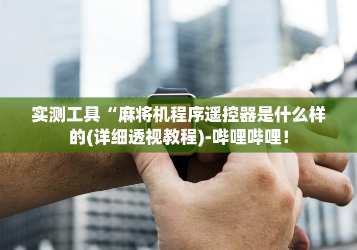 实测工具“麻将机程序遥控器是什么样的(详细透视教程)-哔哩哔哩！