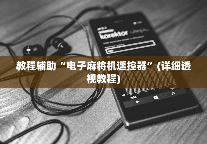 教程辅助“电子麻将机遥控器”(详细透视教程)