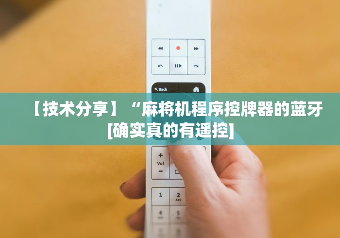 【技术分享】“麻将机程序控牌器的蓝牙[确实真的有遥控]