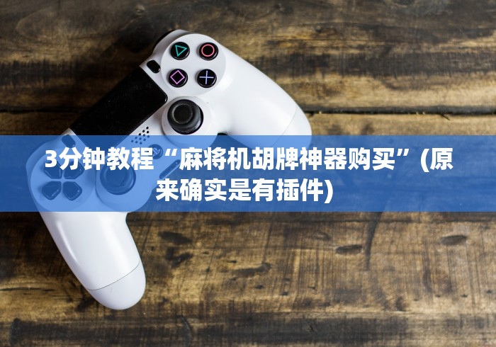 3分钟教程“麻将机胡牌神器购买”(原来确实是有插件) 