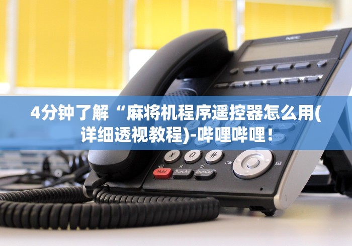 4分钟了解“麻将机程序遥控器怎么用(详细透视教程)-哔哩哔哩！