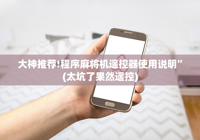 大神推荐!程序麻将机遥控器使用说明”(太坑了果然遥控)