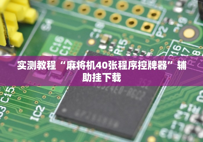 实测教程“麻将机40张程序控牌器”辅助挂下载 实测教程“麻将机40张程序控牌器”辅助挂下载