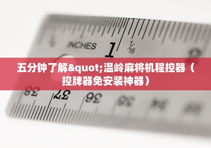 五分钟了解"温岭麻将机程控器(控牌器免安装神器) 五分钟了解"温岭麻将机程控器(控牌器免安装神器)