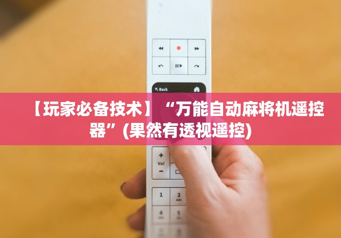 【玩家必备技术】“万能自动麻将机遥控器”(果然有透视遥控)