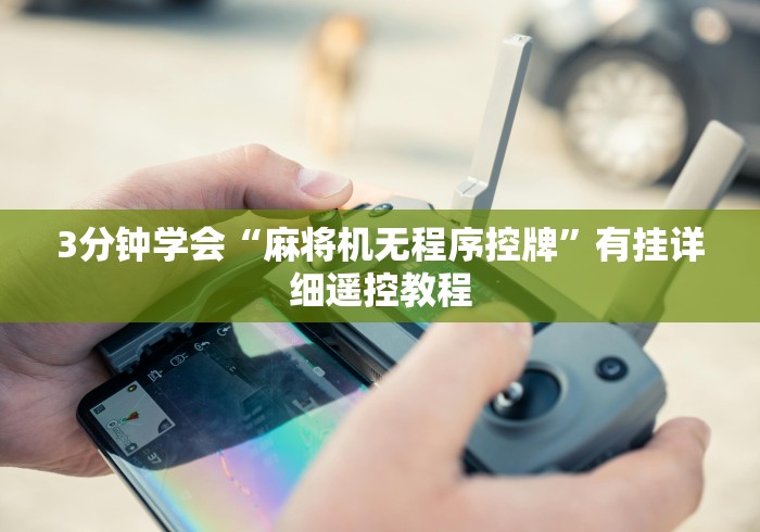 3分钟学会“麻将机无程序控牌”有挂详细遥控教程