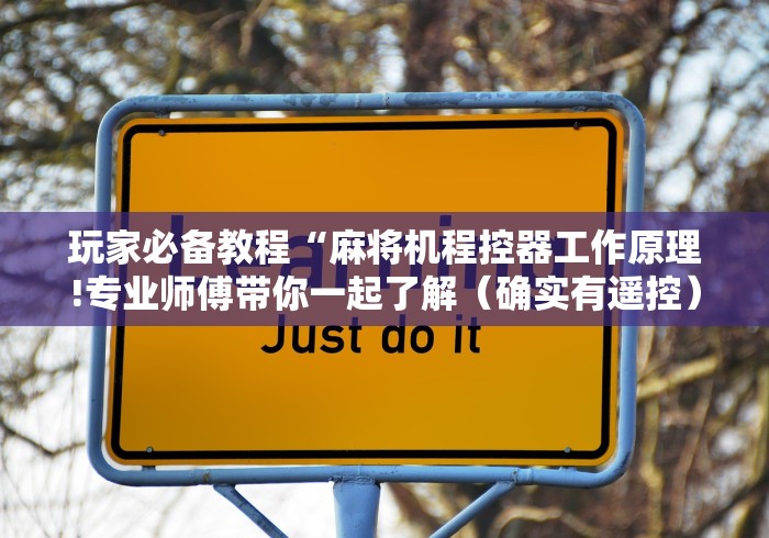 玩家必备教程“麻将机程控器工作原理!专业师傅带你一起了解（确实有遥控）-知乎