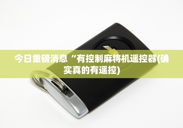 今日重磅消息“有控制麻将机遥控器(确实真的有遥控)