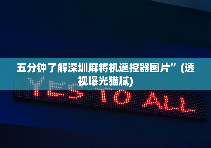 五分钟了解深圳麻将机遥控器图片”(透视曝光猫腻) 五分钟了解深圳麻将机遥控器图片”(透视曝光猫腻)