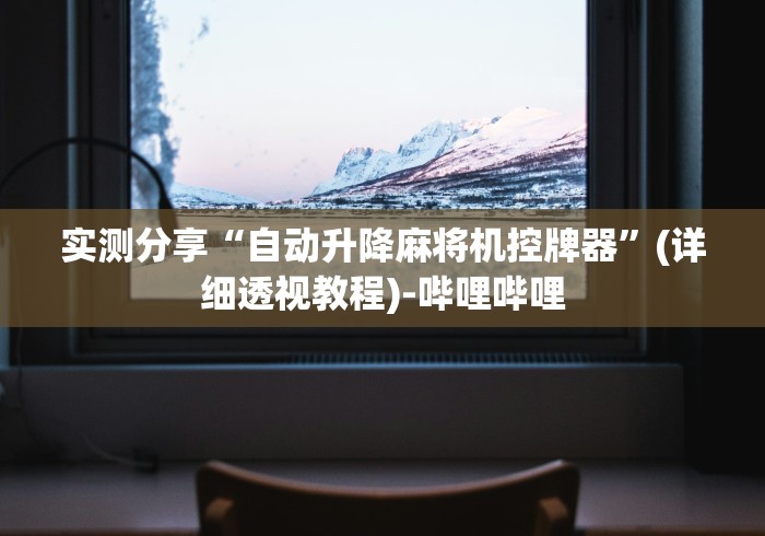 实测分享“自动升降麻将机控牌器”(详细透视教程)-哔哩哔哩 实测分享“自动升降麻将机控牌器”(详细透视教程)-哔哩哔哩