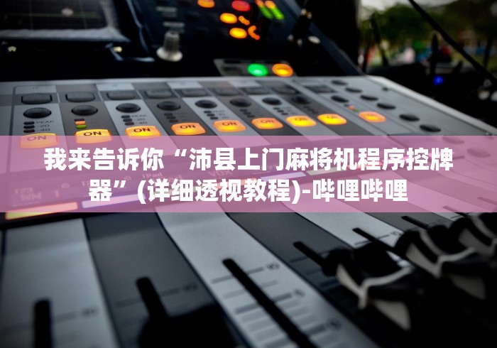 我来告诉你“沛县上门麻将机程序控牌器”(详细透视教程)-哔哩哔哩 我来告诉你“沛县上门麻将机程序控牌器”(详细透视教程)-哔哩哔哩