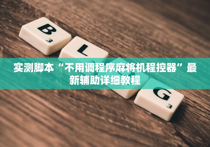 实测脚本“不用调程序麻将机程控器”最新辅助详细教程 实测脚本“不用调程序麻将机程控器”最新辅助详细教程