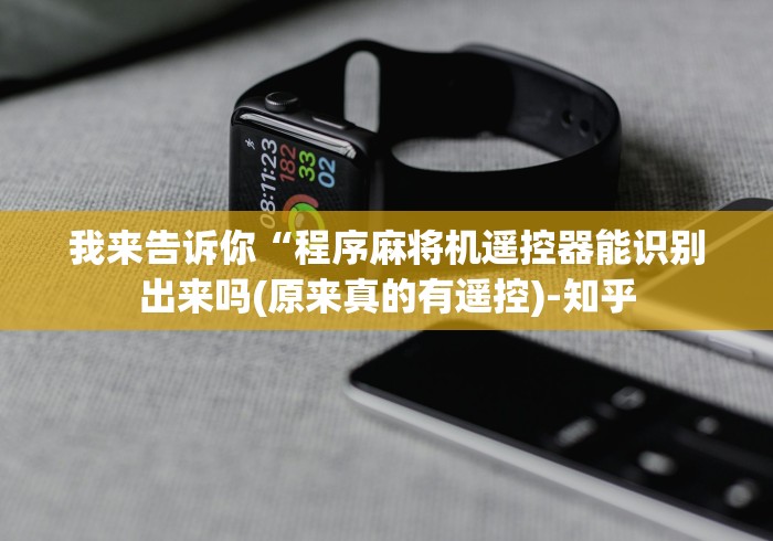 我来告诉你“程序麻将机遥控器能识别出来吗(原来真的有遥控)-知乎